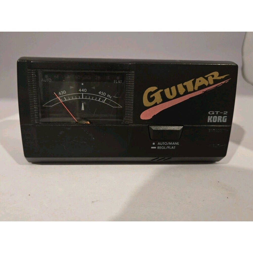 Vintage Korg Model GT 2 Guitar Tuner Analog Meter 90s